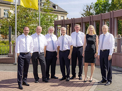 Vorstand des ADAC Pfalz, Gruppenfoto Mitgliederversammlung 2022. Foto: ADAC Pfalz/M. Schwender